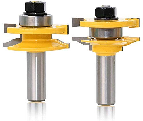 Gasea 2pcs 1/2 Inch Shank Ogee Stile and Rail Router Bit Set Up to 7/8-Inch Stock Milling Cutter Tools for Cabinet Door Woodworking