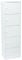 WERKA PRO Meuble Blanc à Portes 5 Portes (133 x 40 x 29 cm)