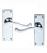 Victorian Scroll Door Handles x 7 Polished Chrome Carlisle Brass Lever Latch Fire Door FD60/30 Commercial Domestic Use