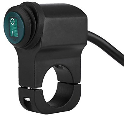 Motorrad Lenkerschalter, 12 V Universal 22mm Motorrad Schalter Lenkerschalter Motorrad Wasserdichte Lenker Schalter Scheinwerfer Nebelscheinwerfer ON-OFF-Taste Schalter, Wasserdichter Inline Schalter