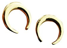 Ohrstecker Mond Sichel golden Ohrringe Stecker