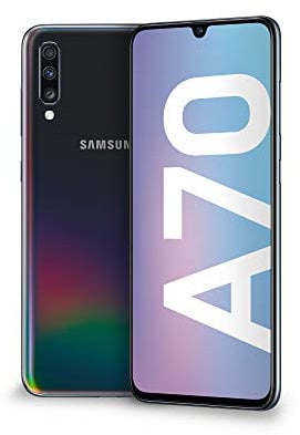 Samsung Galaxy A70 Smartphone, Display 6.7 Super AMOLED, 128 GB Espandibili, RAM 6 GB, Batteria 4500 mAh, 4G, Dual Sim, Android 9 Pie, [Versione Italiana], Black