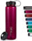 720°DGREE Bouteille en tritan “simplBottle“ - 1000ml, Prune | Gourde idéal pour Les Enfants, l'école, Sport, Yoga, randonnée, Voyages, Travail, fac, déplacements en Voiture | Bidon sans BPA