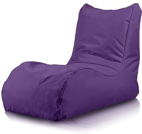 Bepouf Poltrona Chaise Longue Puf Pouf Dimensioni 110x80 Poliestere Pieno (Viola)