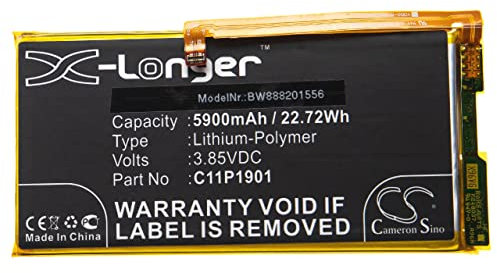 vhbw Akku kompatibel mit Asus ROG Phone II ZS660KL, Strix, Ultimate, I001D Handy Smartphone Telefon (5900 mAh, 3,85 V, Li-Polymer)