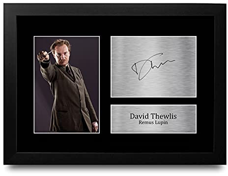 HWC Trading FR A4 David Thewlis Harry Potter Remus Lupin Geschenke gedrucktes signiertes Autogramm Bild für Film-Fans – A4 gerahmt