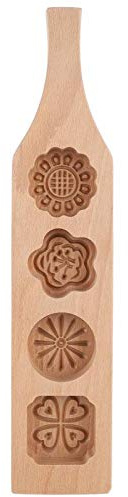 Mooncake Form Holz Mooncake Blumenformen Form Cookie Briefmarken Chinesischen Stil Kekse Cookie Pie Schokoladen Presse Form Handgemachte Seife(B)