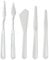 Artway Moulded Plastic Palette Knife Set - 5pcs,White