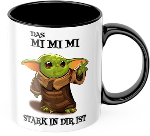 Das MIMIMI stark in dir ist Tasse Sprüchetasse Spaßtasse Geschenkidee Geschenketasse Kindertasse Kindergeschenk (schwarz)