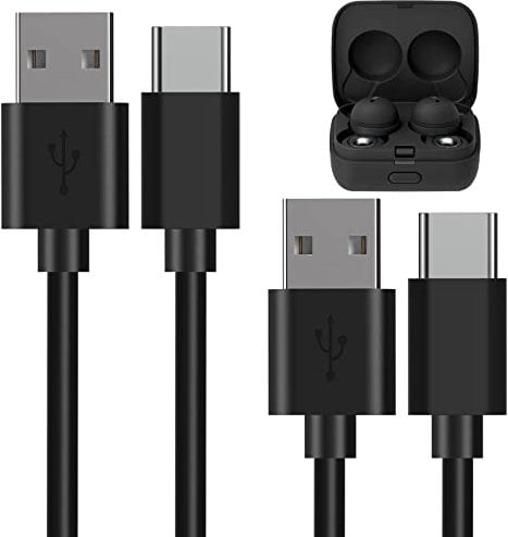Linkidea Charging Cord Compatible with Sony WF-C710N, ULT WEAR, LinkBuds/LinkBuds S, WF-1000XM6/1000XM5/ 1000XM4, SP900, USB to USB-C Replacement Power Charger Cable (4ft/120cm 2 Pack)