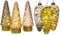 Northpoint LED Winterglas Dekoration mit Timerfunktion und Battierien Echtglas 10 Micro LEDs (Tannenbaum Champanger)