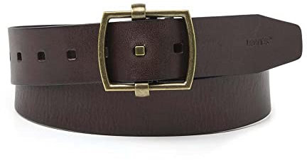 LEVIS FOOTWEAR AND ACCESSORIES Herren & Unisex Chunky Center BAR Belt, Brown, One Size