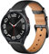 Oielai 20mm Band für Samsung Galaxy Watch 7/6/5/4, Leder Ersatzarmband, Schwarz