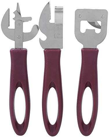 3Pcs Manual Can Opener Set Stainless Steel Can Bottle Tin Opener Old Fashioned Can Opener Side Can Opener for Home Camping Restaurant
