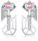Jewelrypalace Geometrisch Art Deco Smaragdschliff 6.3ct Rosa Zirkonia Ohrhänger, Grün Smaragd Schmuck Set, Ohrringe Silber 925 Mädchen Silber Damen 925 mit Stein, Ohrringe Schmuck Geschenke für Frauen