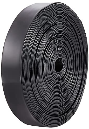 GORGECRAFT 10.94 Yards 25 mm Umklappbares Schrägband Aus Leder Kunstleder Breiter Trimmriemen Zum Nähen Nähen Säumen Flicken Zuhause Heimwerken Nähen Basteln Taschen Outfits Leine Verzierung Schwarz