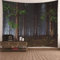 ANAZOZ Wandteppich Wald Nebel, Wandbehang Groß 350x256cm Wandteppich Baum Hochkant Natur für Schlafzimmer Wohnzimmer