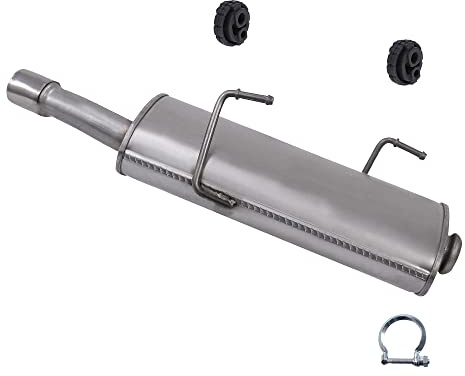 ATEC Germany Auspuff Schalldämpfer Set 1x Endschalldämpfer, mit Montagematerial Kompatibel mit PEUGEOT 206 CC (2D), 206 Schrägheck (2A/C), 206 SW (2E/K)