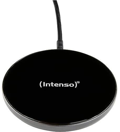 Intenso MB1 15W Magnetic Wireless Charger - MagSafe Kompatibel - Schwarz | Inklusive 30W USB-C PD Netzteil, 1,5m Kabel, Induktive Ladestation für iPhone, Hochwertiges Design aus Aluminium und Glas
