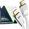 KabelDirekt – 10K & 8K HDMI Kabel, HDMI 2.1b, zertifizierte Ultra Edition für maximale Performance – 2 m (48G, Ultra High Speed HDMI 2.1, 8K@60Hz/4K@144Hz, Gaming PC/PS5/Xbox, HDMI-zertifiziert, weiß)