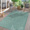 TT Home In-& Outdoor Teppich Wetterfest Balkon Küche Wohnzimmer Boho Skandi Design, Farbe:Grün Türkis Blau, Größe:240x340 cm