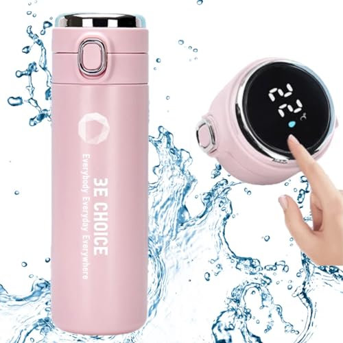 3E CHOICE Everybody Everyday Everywhere 3E Flask Pantalla de Temperatura Frasco Inteligente para Bebidas Calientes Frasco frío de Acero Inoxidable para Agua hervida Frasco térmico para biberones Fras