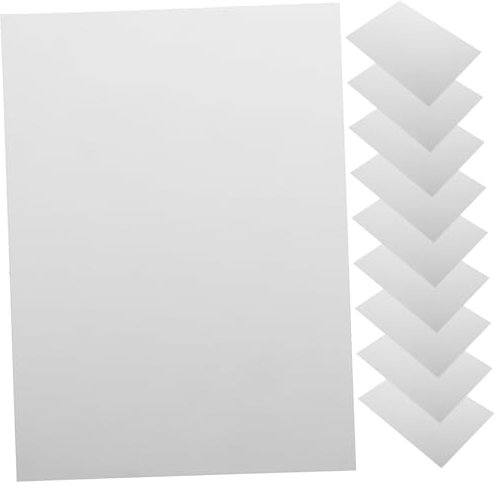 CHILDWEET 10 Láminas de Plástico Pp Blanco de Alta Resistencia y Fácil de Perforar para Manualidades y Marcos de Fotos Tamaño A4