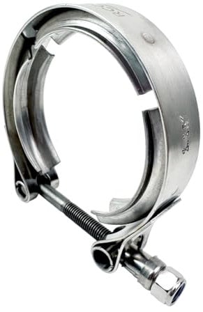 RCCT 55 mm V Band Clamp 57 mm Exhaust V-Band Clamps Silver (2.25 Inch (57 mm))