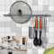 parpyon Porta Utensili da Cucina con Ganci, Barra Portautensili Cucina in Acciaio Inox Porta Mestoli da Cucina per Gadget da Cucina Coperchio Mestolo (50CM)