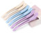 AIMIKE Haarklammer Friseur, 6 Stück Haarclips zum Stylen und Schneiden,No-Trace Abteilklammern Friseur mit Silikonband, Professionelle Salon Haarklammern Friseurbedarf -Macaron hair clips