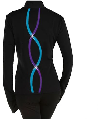 JoyCan Mädchen Skating Jacke Damen Training Eiskunstlauf Top Fleece, Blau, 10-12 Years