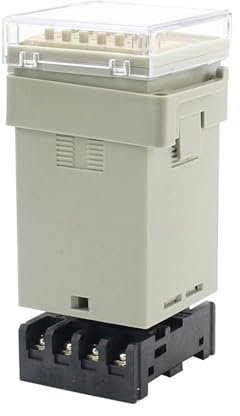 Relais de retard numérique Programmable de précision DH48S-S AC 220V, Cycle de répétition SPDT avec Base de prise, minuterie de retard série DH48S 220V 12V (Size : 220V AC)