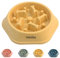 VehiGo Gamelle pour chien de petite et moyenne race, anti-étouffement, antidérapante, interactive pour des habitudes alimentaires saines, lavable au lave-vaisselle (jaune, taille M)