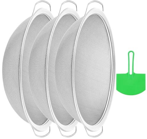 colador de malla fina grande, colador de metal - 3 coladores de pintura de malla fina fáciles de usar,Colador de pintura de malla fina de alta capacidad más, colador grande para resinas y barnic