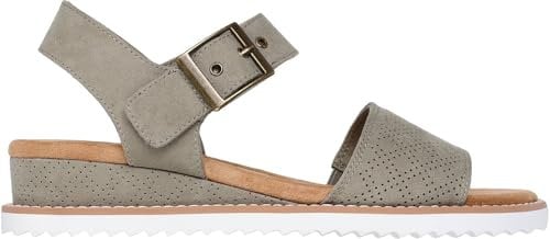 Skechers Women's Desert KISS SERENDIPITOUS Sandal, Olive, 5 UK