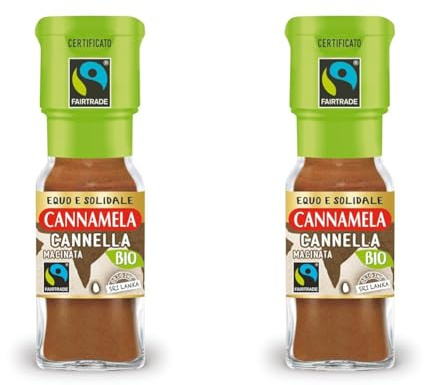 Cannamela – Fairtrade BIO, Cannella macinata, Confezione da 42g. Ideale per strudel e torte di mele, brasati, confetture e vin brulè