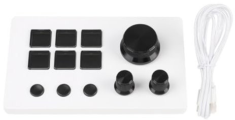 Visuelle Tastatur für OBS, Benutzerdefinierte Layouts, 6 LCD Tasten mit Modi, für OS X, PC mit Knöpfen (White)