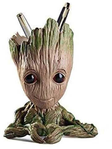 Nanologic Baby Groot Blumentopf, Pflanzen Blumentopf, Aquarium Luftblasen Dekoration, Aquarium Deko Figur, Stiftehalter mit Zeichentrickfigur, Bürodekoration - Love