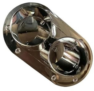 AJOHBM Auspuffblenden Auto-Heckstoßstangen-Auspuff Mit Doppeltem Auslass Endschalldämpfer-Endrohr Dekorativer Aufkleber Für Toyota-Zubehör Auto-Endschalldämpfer(Chrome)