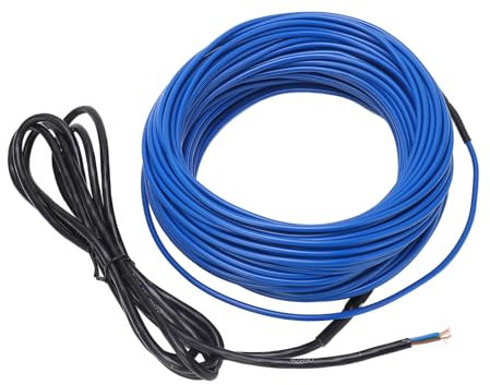 Heating Cable 15 Meter 15W/M 225W Electric Pipe Heat Cable Heat Tape Heater IP68 Wate rproof Heat Trace Cable for Winter Deicing Heat Tape