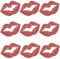 GORGECRAFT 12Pcs Lips Rhinestone Iron on Applique Kiss Lip Crystal Hotfix Transfer Stickers Red Bling Diamond Patch Crystal Beaded Decals for T-Shirt Clothing Jacket Hat Bag Valentines DIY Decor Craft