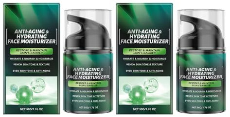 2 Stück Gesichtscreme für Männer, Feuchtigkeitscreme Gesicht als Tages- und Nachtcreme, Face Cream, Anti Aging Gesichtspflege Männer mit Hyaluron, Natürliche Gesichtspflege für Männer
