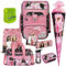 Pridera Scooli Schulranzen Mädchen 1.Klasse EasyFit (10tlg. Set mit Sporttasche Brotdose Trinkflasche Schultüte R, Regenhülle gratis, Barbie)