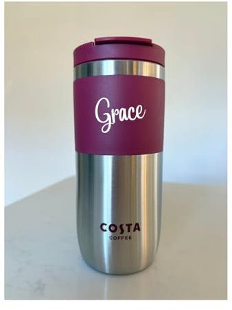 Costa Coffee Personalised Travel Mug. Stainless Steel.