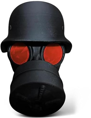 Lustige Gasmaske, Helm, Anhängerkupplung, Abdeckkappe, biologisch abbaubarer Kunststoff, sichere Passform, umweltfreundlich für Auto-Dekoration (rot)