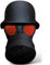 Lustige Gasmaske, Helm, Anhängerkupplung, Abdeckkappe, biologisch abbaubarer Kunststoff, sichere Passform, umweltfreundlich für Auto-Dekoration (rot)