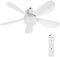 LED Ceiling Fan with Lights, E26/E27 Ceiling Fans Light with Remote Control, 3 Speeds Light Bulb Fan, Timing, 3 Color Dimmable, 5 Blades, Silent Fans Lamp for Bedroom, Living Room, Office (40W)