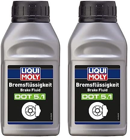 LIQUI MOLY Bremsflüssigkeit DOT 5.1 | 500 ml | Bremsflüssigkeit | Art.-Nr.: 21161, farblos (Packung mit 2)