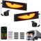 2er LED Augen Für Lkw, LED Augen Für Auto 120 * 600mm Devil Eyes Light, LEDAnzeige Programmierbar mit APP, Personalisierte Leuchtreklame für Autos, LKW, Geschäft,Text,Graffiti