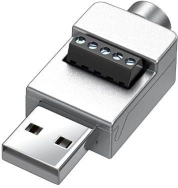 YUGSHNKFC Metallkoffer USB 2.0 Männliche Lötlötlosen Adapteradapterlötloses USB 2.0 Ladekabel Für Tastaturmausdrucker